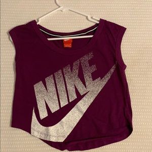 Nike purple crop top